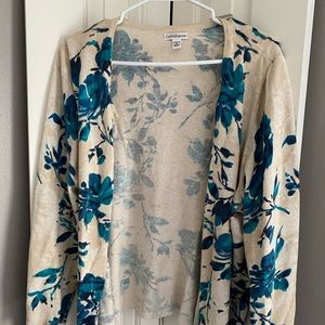Flower print cardigan